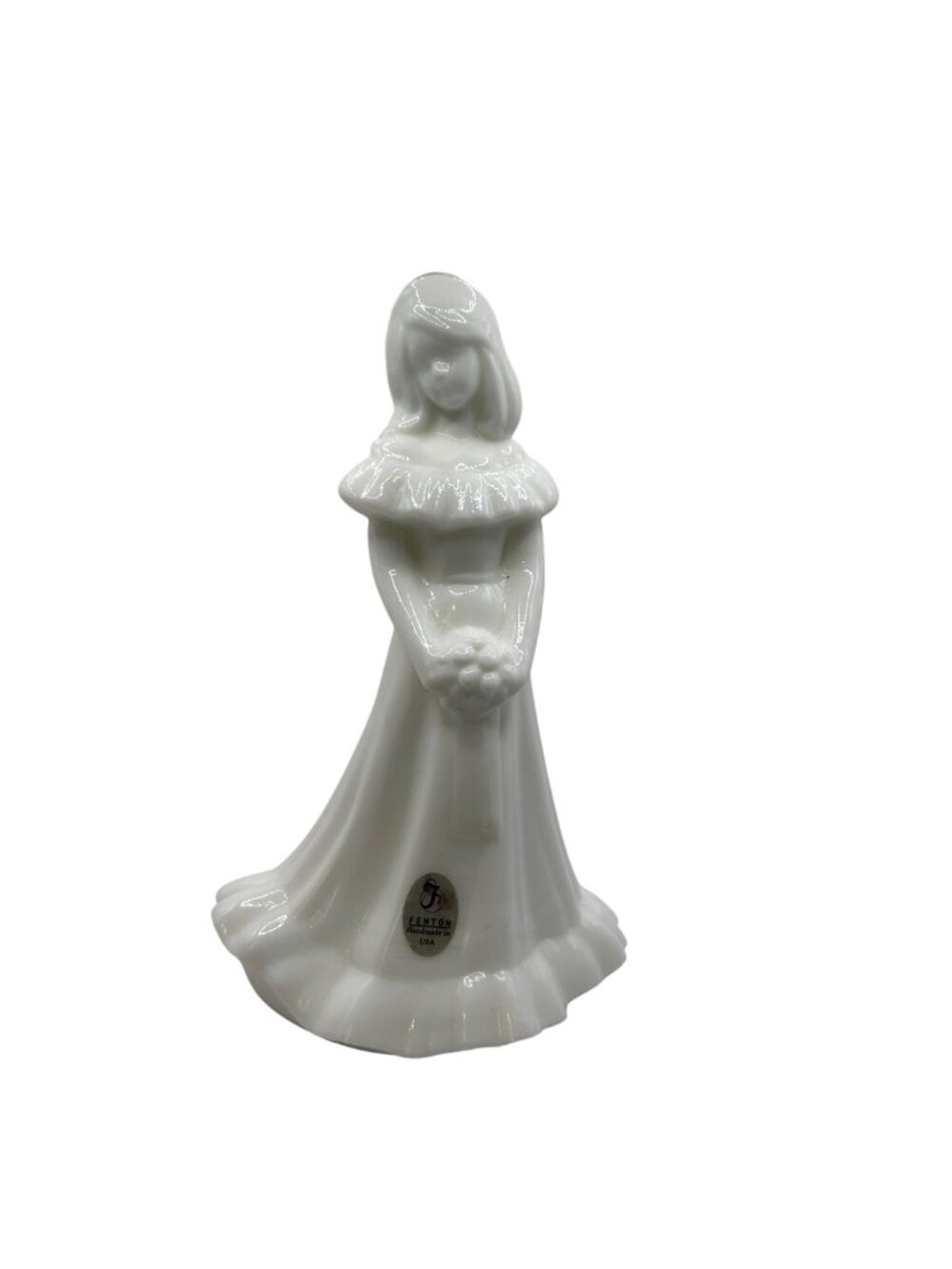 Fenton Handmade Milk Glass bridesmaid Girl Figurine